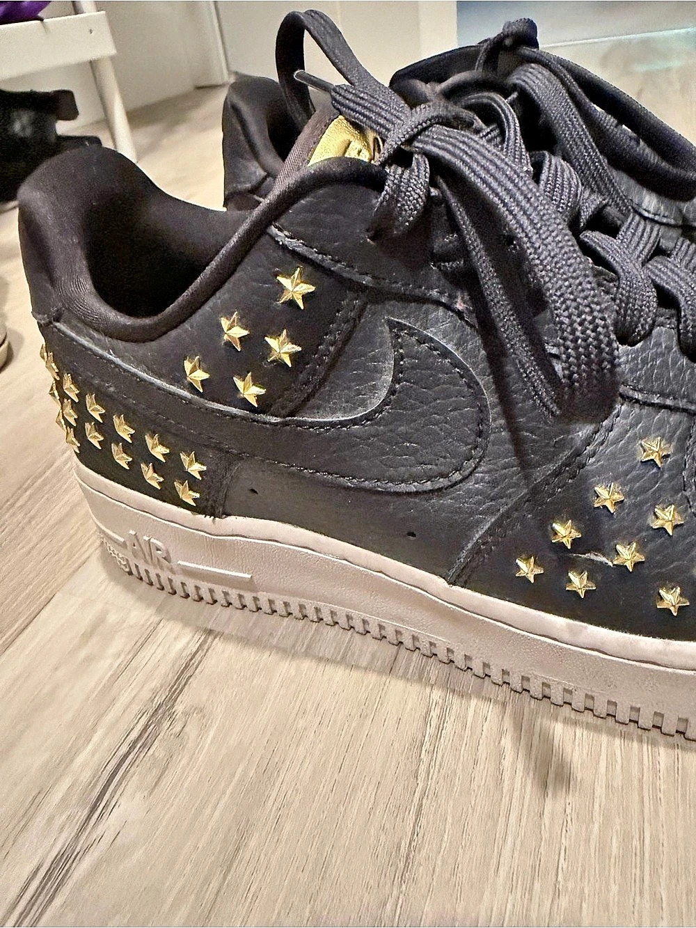 Nike Air Force 1 Women's Black & Gold Sneakers